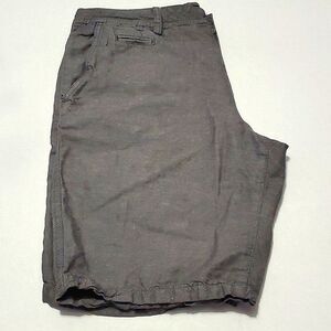 Express Gray Linen Blend Classic Fit Summer Boardwalk Shorts 32